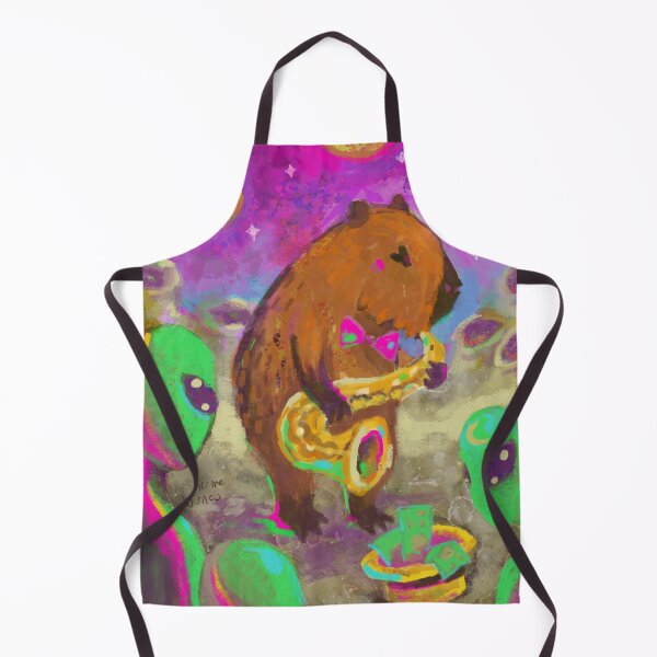 Item preview, Capybara playing saxophone on the moon in exchange for tips designed and sold by guilhernunes.