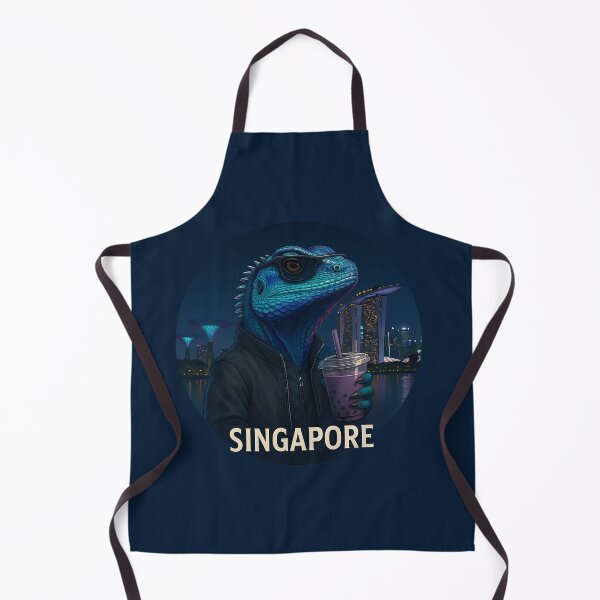 Item preview, Lizard with bubble tea in Singapore designed and sold by VisionsOfCities.