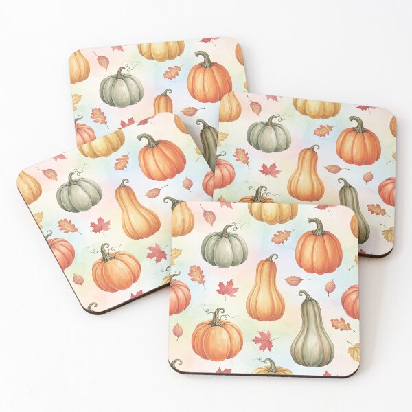 Item preview, Watercolor Pumpkin Pattern – Cozy Autumn Seamless Design designed and sold by Iras-Art-Corner.