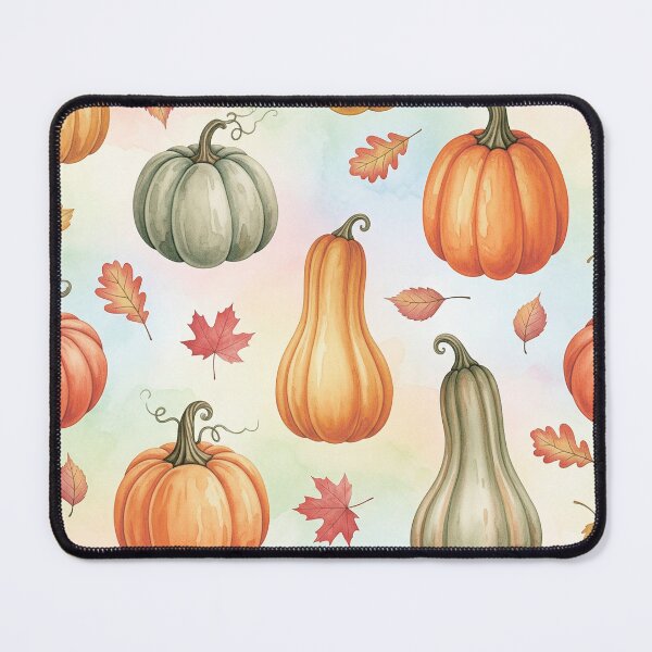 Item preview, Watercolor Pumpkin Pattern – Cozy Autumn Seamless Design designed and sold by Iras-Art-Corner.