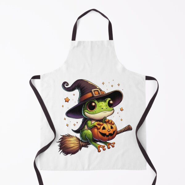 Item preview, Cute Witch Frog Hugging Pumpkin – Magical Halloween Illustration designed and sold by Wild Whiskers Studio.
