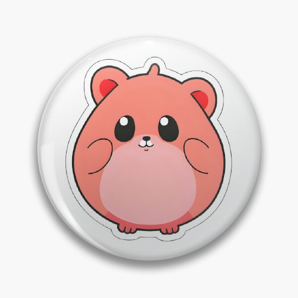 Item preview, Kawaii Pink Chubby Hamster – Cute Cartoon Animal designed and sold by OsasChild.