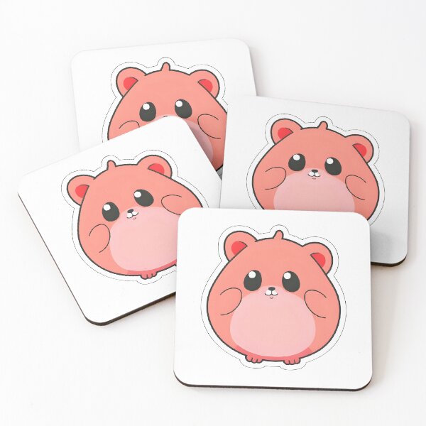 Item preview, Kawaii Pink Chubby Hamster – Cute Cartoon Animal designed and sold by OsasChild.