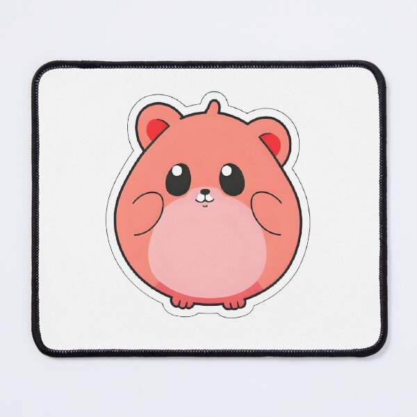 Item preview, Kawaii Pink Chubby Hamster – Cute Cartoon Animal designed and sold by OsasChild.
