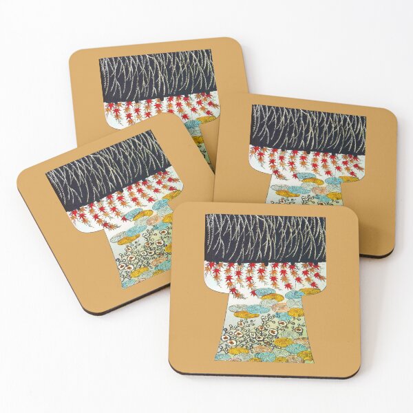 Item preview, Autumn Leaves and Flowing Spirals designed and sold by WheelieGdArt.