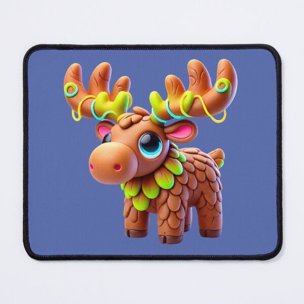 Item preview, “Neon Clay Moose – The Majestic Guardian of the Glowing Forest” designed and sold by MK-WOOD.