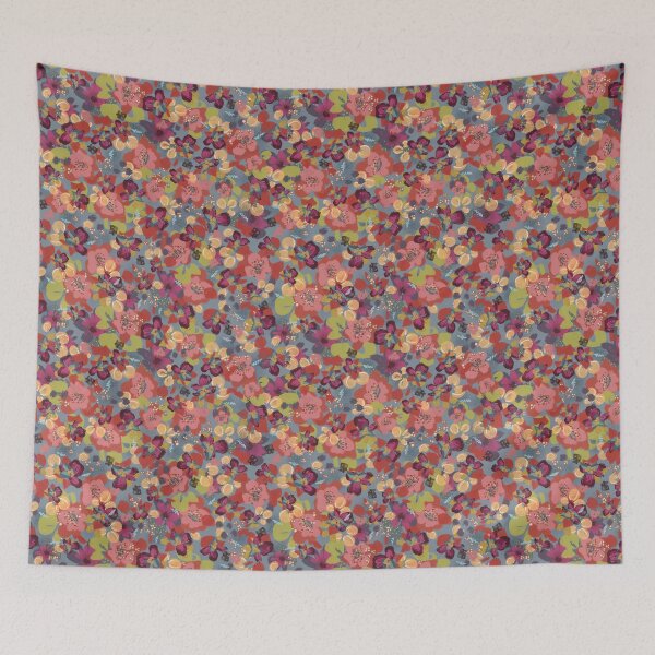 Item preview, XOXO Floral on Cream- Hand Drawn Painterly Flowers and Doodles designed and sold by Kathryn-Designs.
