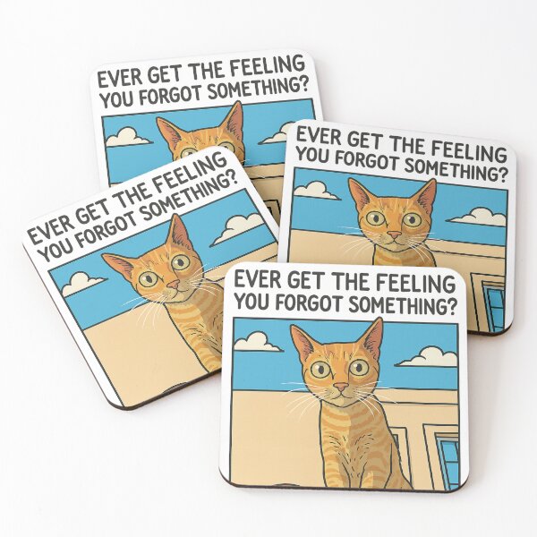 Item preview, Ever get the feeling you forgot something? | Funny orange cat illustration  designed and sold by Oqueartecura.