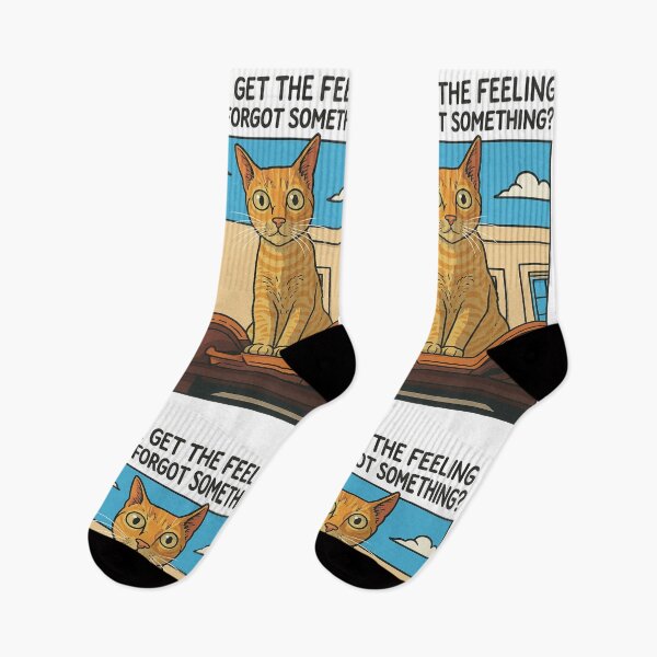 Item preview, Ever get the feeling you forgot something? | Funny orange cat illustration  designed and sold by Oqueartecura.