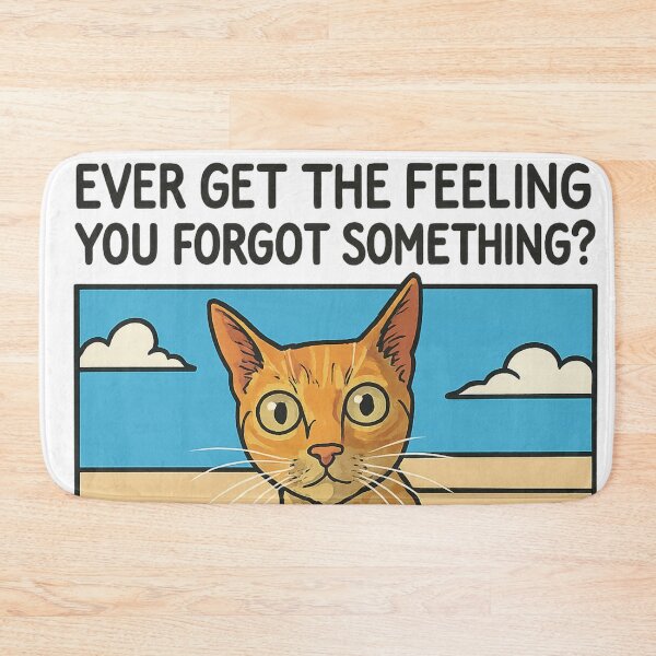 Item preview, Ever get the feeling you forgot something? | Funny orange cat illustration  designed and sold by Oqueartecura.