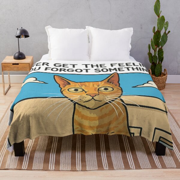 Item preview, Ever get the feeling you forgot something? | Funny orange cat illustration designed and sold by Oqueartecura.