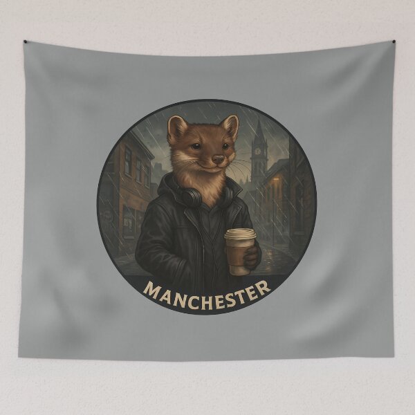 Item preview, Marten in Manchester in the rain designed and sold by VisionsOfCities.