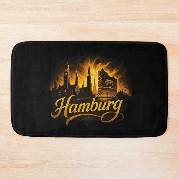 Item preview, Hamburg Gold City Silhouette Galactic Gift designed and sold by Pineapple-Tree.