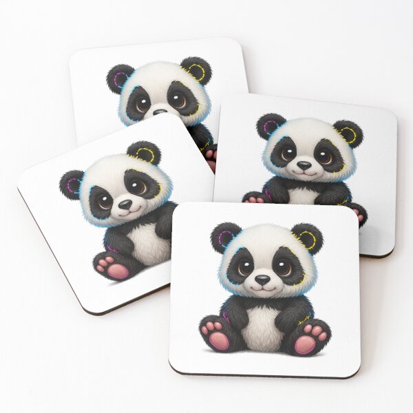 Item preview, "Electric Neon Panda – Rainbow Glow Plush Toy" designed and sold by MK-WOOD.