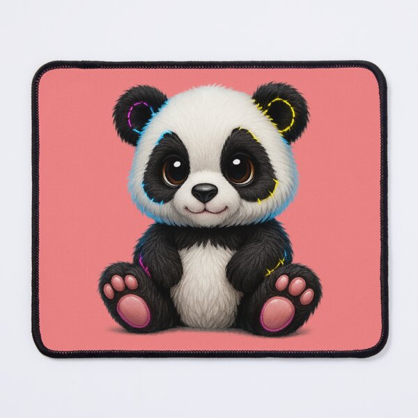 Item preview, "Electric Neon Panda – Rainbow Glow Plush Toy" designed and sold by MK-WOOD.