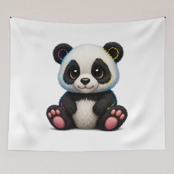 Item preview, "Electric Neon Panda – Rainbow Glow Plush Toy" designed and sold by MK-WOOD.