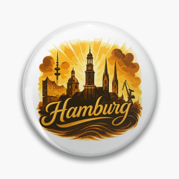 Item preview, Hamburg Gold City Silhouette Golden Gift designed and sold by Pineapple-Tree.