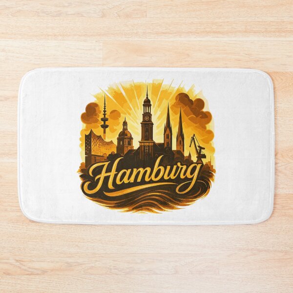 Item preview, Hamburg Gold City Silhouette Golden Gift designed and sold by Pineapple-Tree.