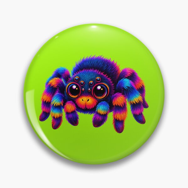 Item preview, Neon Tarantula 3D – Cute Colorful Spider Plush with Big Eyes designed and sold by MK-WOOD.