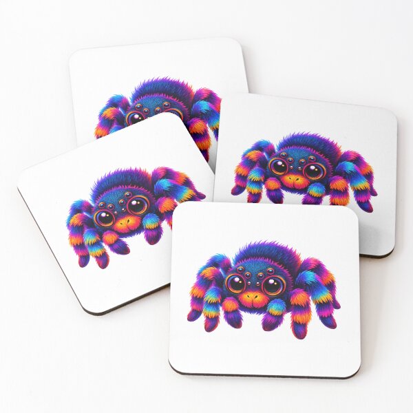 Item preview, Neon Tarantula 3D – Cute Colorful Spider Plush with Big Eyes designed and sold by MK-WOOD.