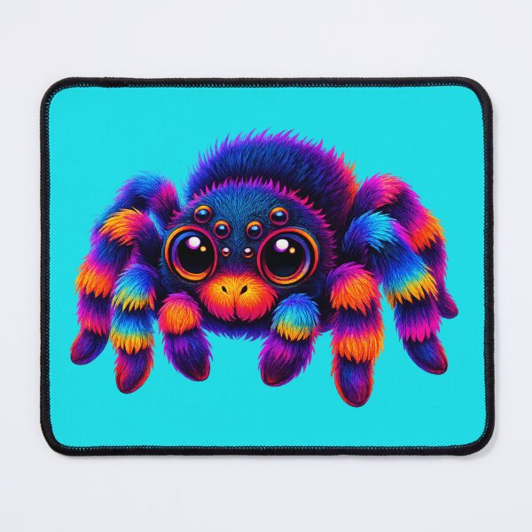 Item preview, Neon Tarantula 3D – Cute Colorful Spider Plush with Big Eyes designed and sold by MK-WOOD.