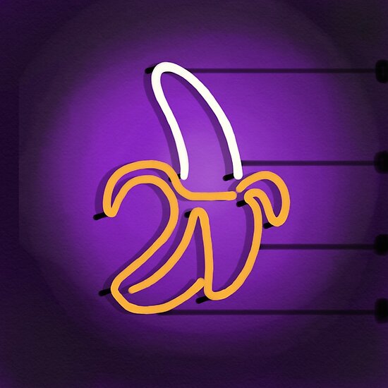 "Banana yellow neon sign " Posters by Emma Coath Redbubble