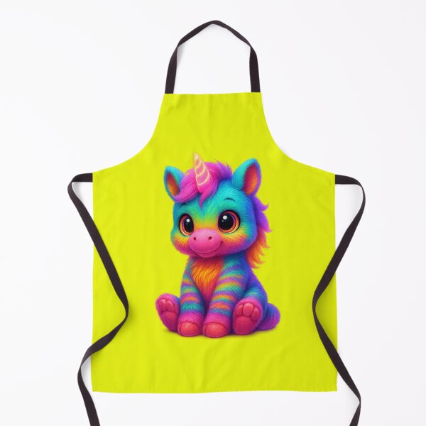 Item preview, Neon Unicorn 3D – Cute Fluffy Rainbow Plush with Glowing Horn designed and sold by MK-WOOD.
