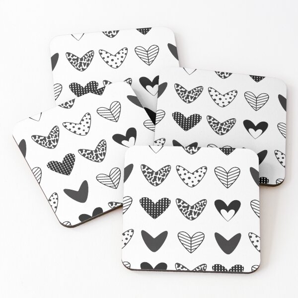 Item preview, Black heart seamless pattern designed and sold by OM-lova.
