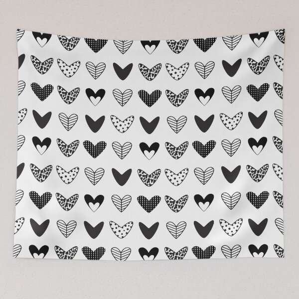 Item preview, Black heart seamless pattern designed and sold by OM-lova.