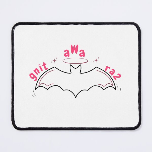 Item preview, Bat Symbol with Pink Text and Stars Design | Mysterious Gothic Typography Art | Abstract Symbolic Illustration designed and sold by TialCorner.