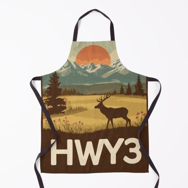 Item preview, Highway 3 Canada Landscape, HWY 3 Elk and Prairie Art, Sunset Road Trip Design designed and sold by meganohm.