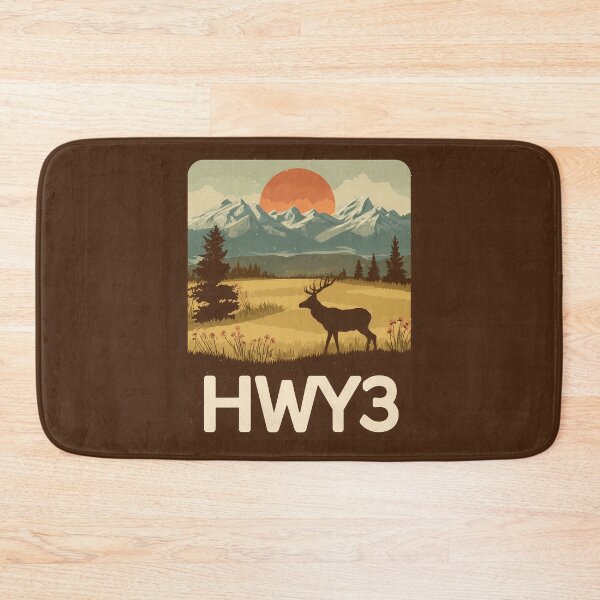 Item preview, Highway 3 Canada Landscape, HWY 3 Elk and Prairie Art, Sunset Road Trip Design designed and sold by meganohm.