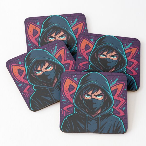 Item preview, Graffiti Masked Hoodie Streetwear Anime Art designed and sold by Vynzy.