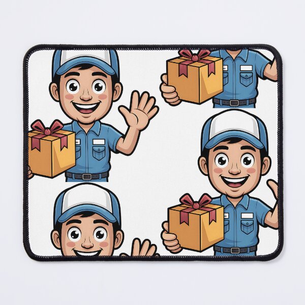 Item preview, Labor Day Delivery Worker Cartoon designed and sold by CraftStudioCo.