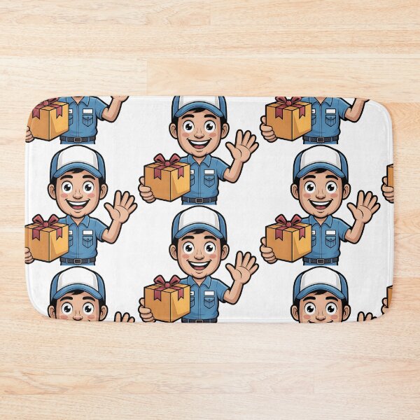 Item preview, Labor Day Delivery Worker Cartoon designed and sold by CraftStudioCo.