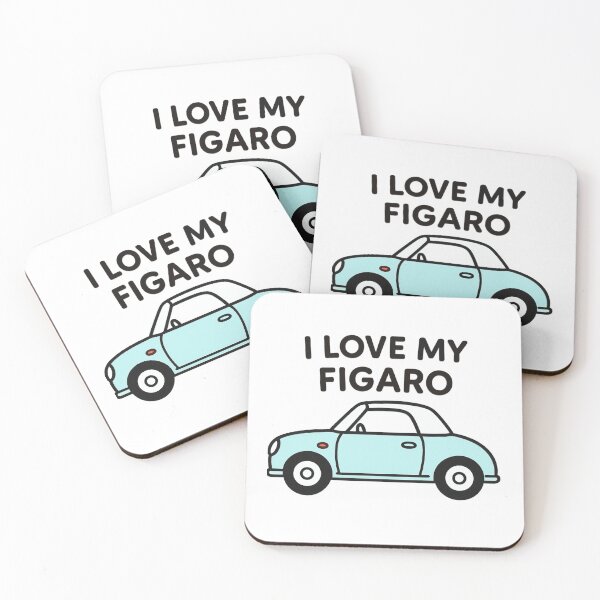 Item preview, I Love My Figaro – Blue Retro Nissan Figaro Car designed and sold by Woop Woop .