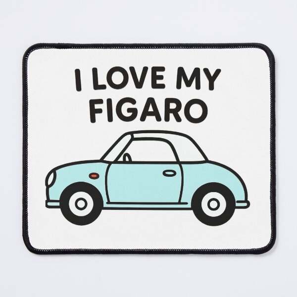 Item preview, I Love My Figaro – Blue Retro Nissan Figaro Car designed and sold by Woop Woop .