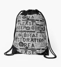 Please Keep Off Habitat Restoration Area Drawstring Bag