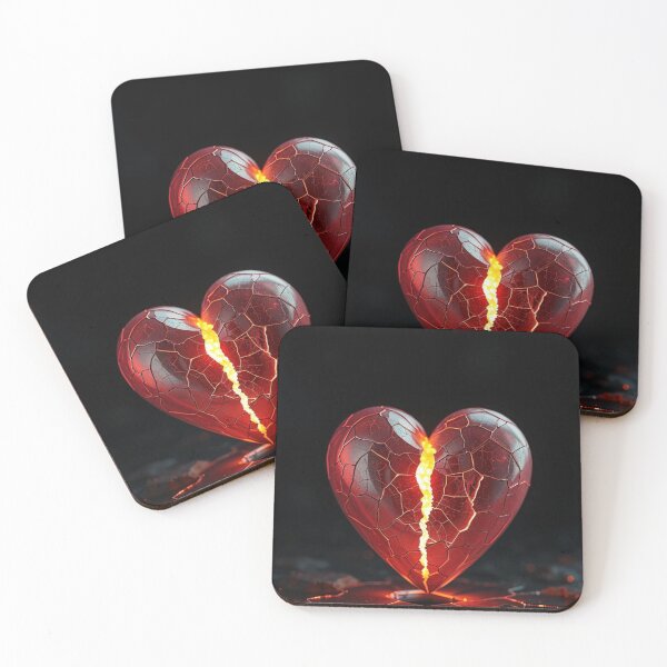 Item preview, Broken Heart 3D Realistic Design – Emotional Art designed and sold by artsdesignpro.
