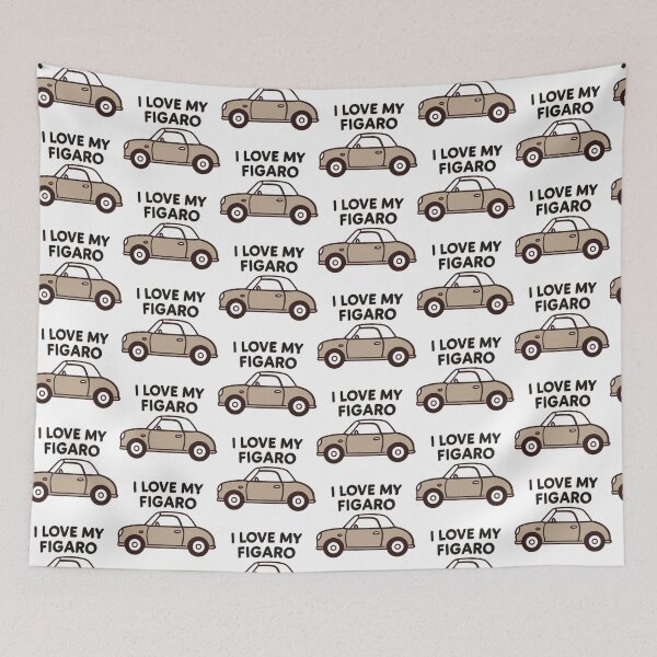 Item preview, I Love My Figaro – Topaz Mist Retro Nissan Figaro Car designed and sold by Woop Woop .