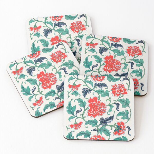 Artikelvorschau, Rotes Blumenmuster entworfen und verkauft von Aesthetic Archive.