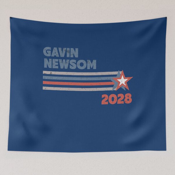 Item preview, Gavin Newsom for President 2028 Patriotic Retro Stripes designed and sold by kiwi91.