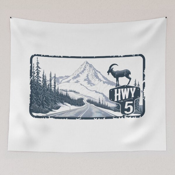 Item preview, HWY 5 Canada Mountain Goat Highway, Highway 5 Coquihalla Highway, Canadian Rockies Road designed and sold by meganohm.