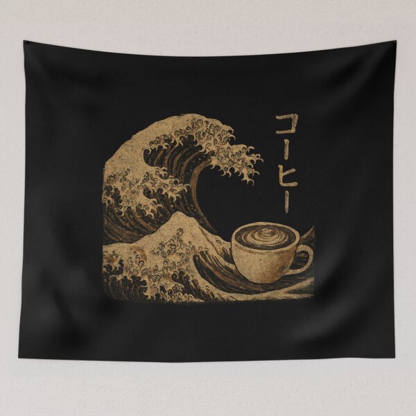 Item preview, The Great Wave Of Coffee designed and sold by DemureArtsy.