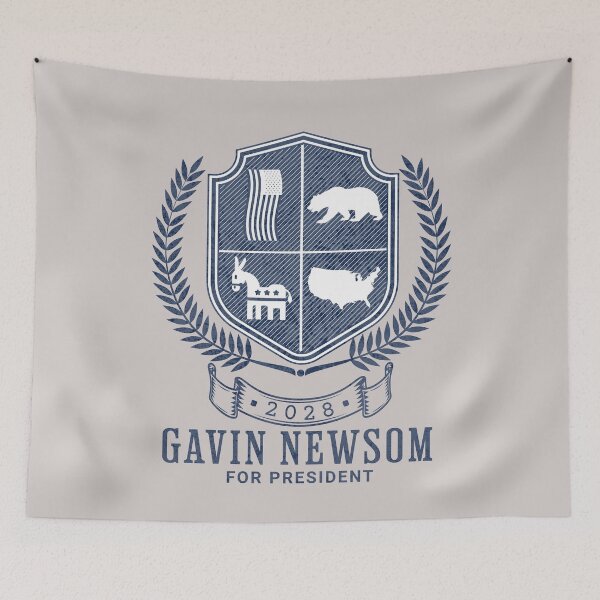 Item preview, Gavin Newsom 2028 Democrat Shield designed and sold by kiwi91.
