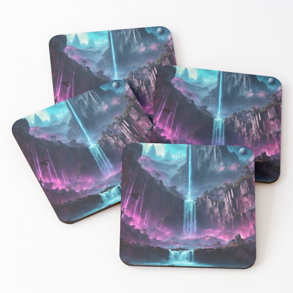Item preview, Starlit Neon Waterfall designed and sold by Shouganai-Mind.