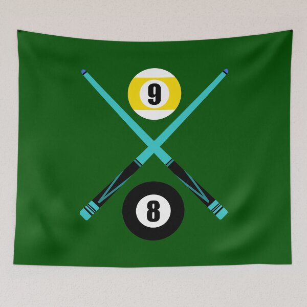 Item preview, Number 8 9 Ball Cue Sticks Design Logo Pool Billiards  designed and sold by Lartheviking.