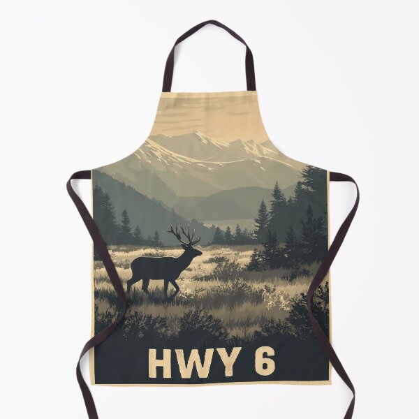 Item preview, HWY 6 Canada Misty Landscape, Highway 6 Elk Scene, Mountain Sunrise Travel designed and sold by meganohm.