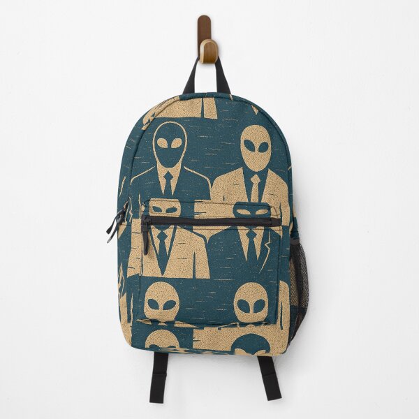 Item preview, Alien Businessmen Pattern in Retro Woodcut Style designed and sold by weirdfishes123.