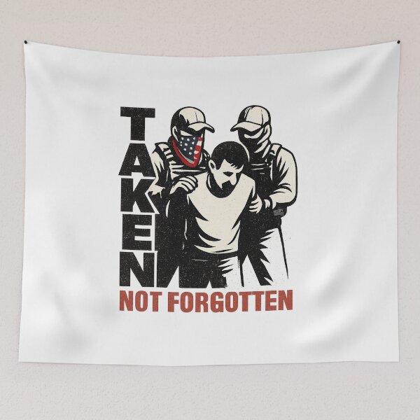 Item preview, TAKEN not forgotten – Stencil Graphic designed and sold by Occupy Threads.